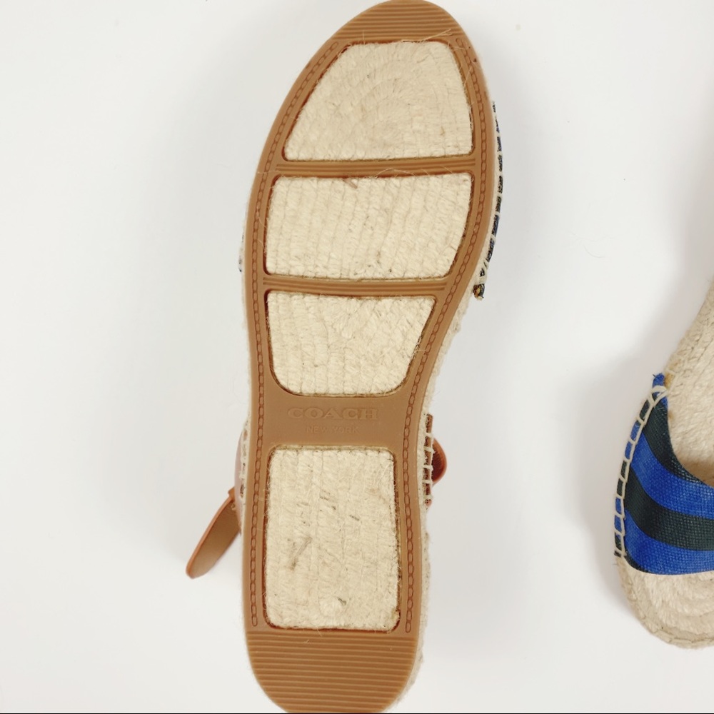 Coach Reena Espadrille Sandal Size 8.5 Blue Black - Picture 4 of 5